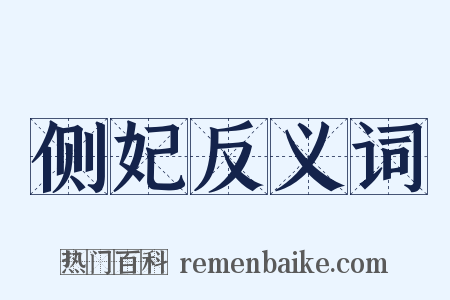 侧妃反义词是什么意思的图片